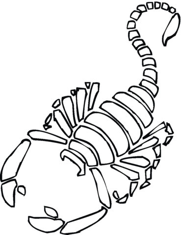 Scorpion 7 Coloring Page